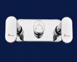 Upgrade your bathroom with the Wall Mounted Conceal Mixer O-series from PRINCE METAL INDUSTRIES in Surat. Made from 100% brass, this mixer combines functionality with style, featuring dual levers and a sleek mirror-chrome finish. Perfect for daily use, it ensures a well-finished look that complements any decor. premium-faucets-surat.jpg