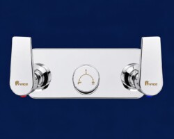 The Wall mounted conseal mixer C-series offers a blend of style and durability with its 100% brass construction and mirror-chrome finish. Designed for everyday use, its uplifted handles provide a well-finished look. Ideal for those in Surat seeking quality bath fittings. premium-faucets-surat.jpg