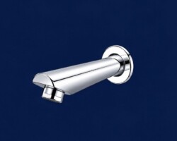 Upgrade your bathroom with the S/L Diverter plain spout featuring a wall flange. Made from 100% brass, this spout combines style with strength and a luxurious mirror-chrome finish, perfect for concealed diverter systems in Surat. premium-faucets-surat.jpg