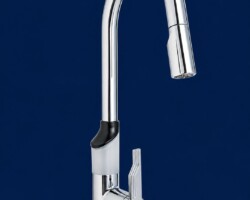 The Xaviere-Pull Down faucet features a dual hot/cold system and a unique pull-down nozzle for versatile kitchen and basin use. Crafted from a lightweight metal blend with a stylish chrome finish, it offers a smooth 360° rotation and effortless handling, making it an ideal choice for modern kitchens in Surat. premium-faucets-surat.jpg